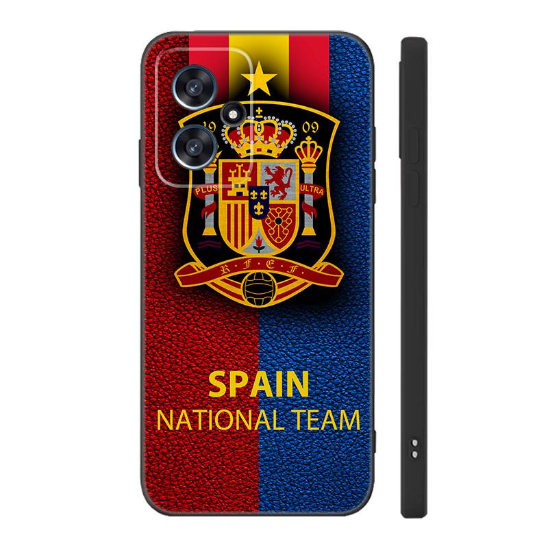 Spain Spanish Flag Black Silicone Phone Case For Xiaomi POCO X3 X4 NFC F3 F4 GT F5 M3 M4 M6 X5 X6 Pro 5G C55 C65 M5