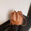 IELGY Retro Versatile Bag, Korean Version Commuter Drawstring Bucket Bag, Versatile Shoulder Messenger Bag