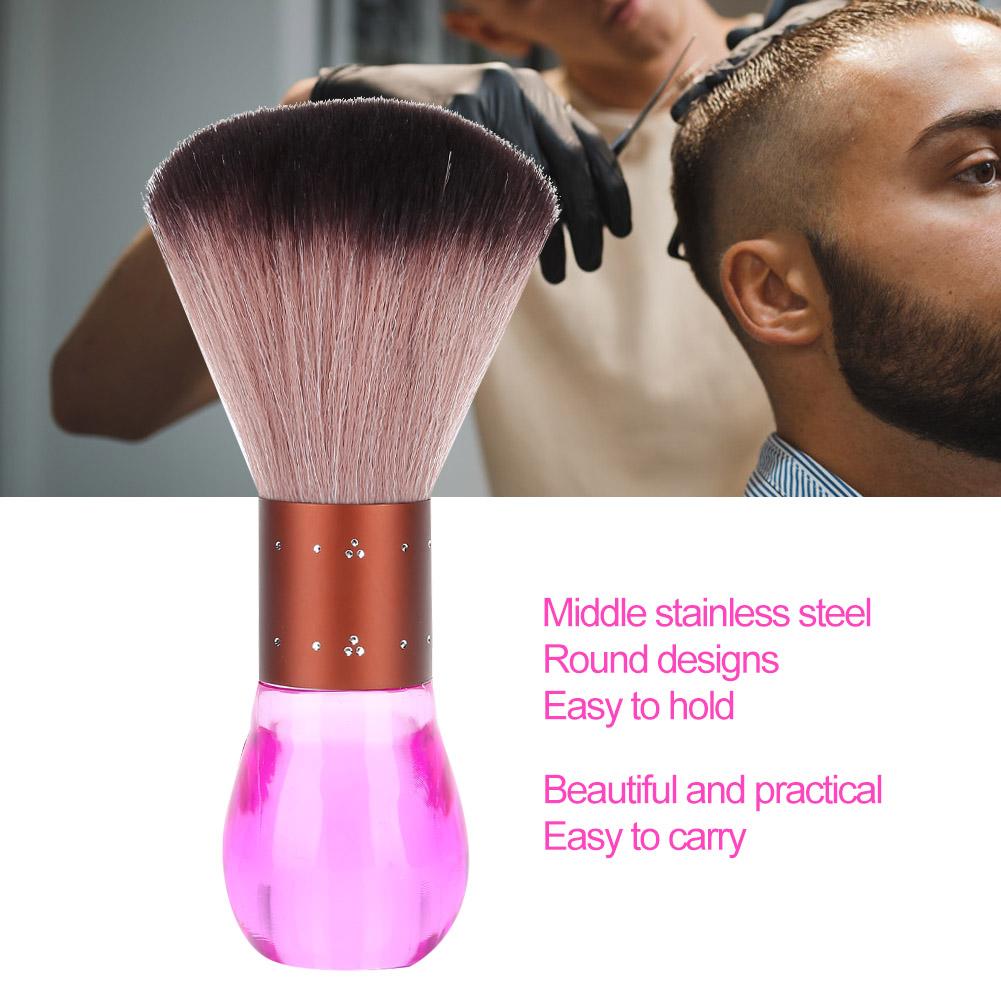 Portable Soft Fiber Hair Dust Cleaning Sweeping Brush Neck Face Hair Remover BrushPink