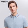 SHANSHAN Men's Cotton Silk Blend Cooling Short Sleeve Polo Shirt