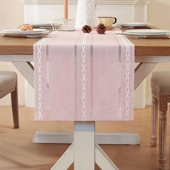 Table Runner American Country Style Hand-crocheted Cotton Table Runner Home Decor Dining Room Accessory
