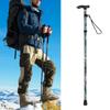 Faltbarer Gehstock 5   Faltbarer Leichter Druck Klettersupport   Höhenverstellbarer Aluminiumstock für Draußen Wandern