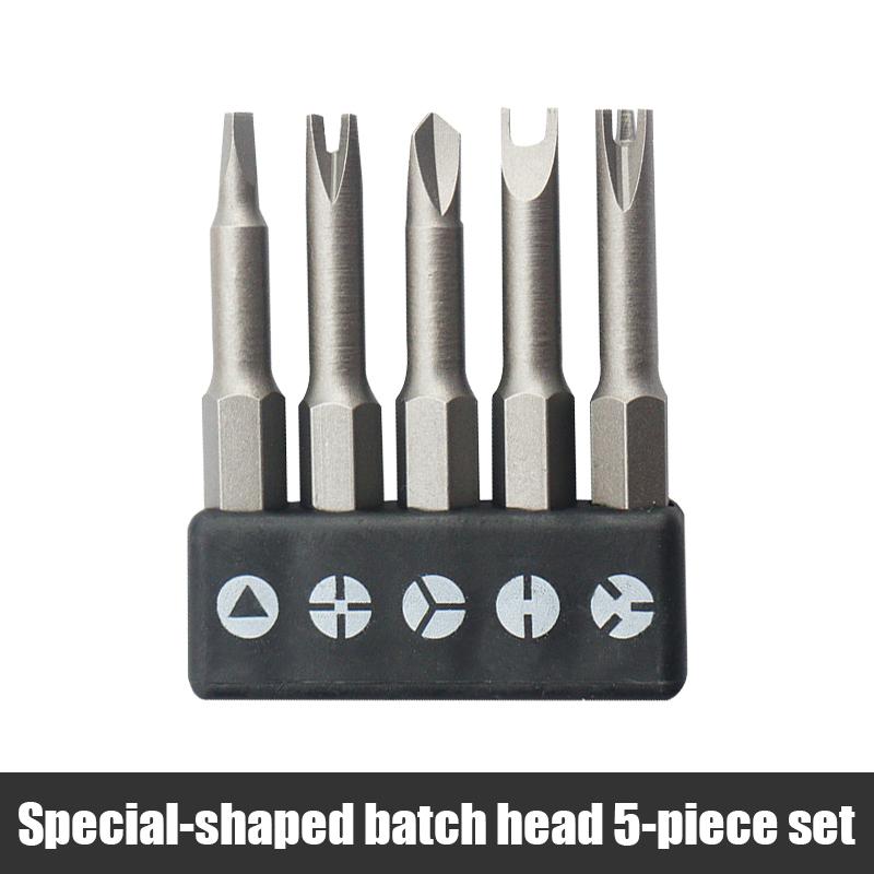 Precision Y U Shaped Triangle Screwdriver Magnetic Bit 1/4in Inner Cross Three Points Screw Driver Security Tip For Power Drill