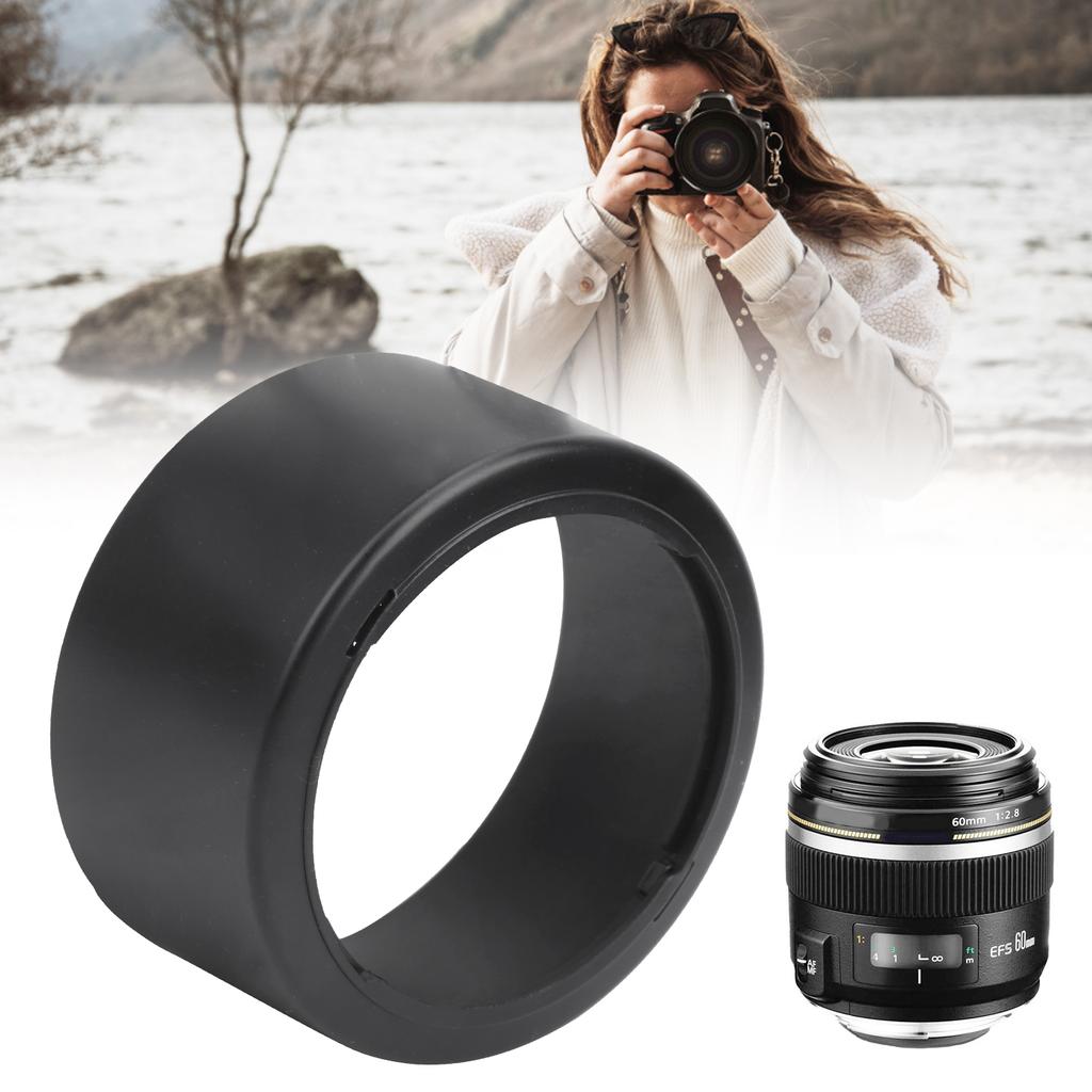 2pcs ET67B Plastic Camera Mount Lens Hood Lightweight Fit for EFS 60mm F 2.8 USM Lens