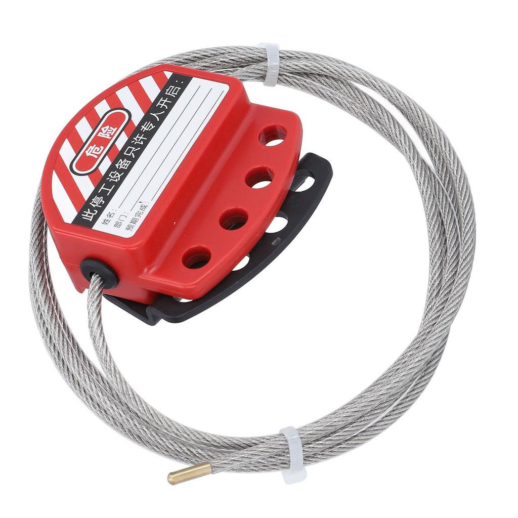 BD L11 4 Lockout Tagout Cable Lock 4mm Stainless Steel Adjustable Cable Lockout for Equipment Maintenance