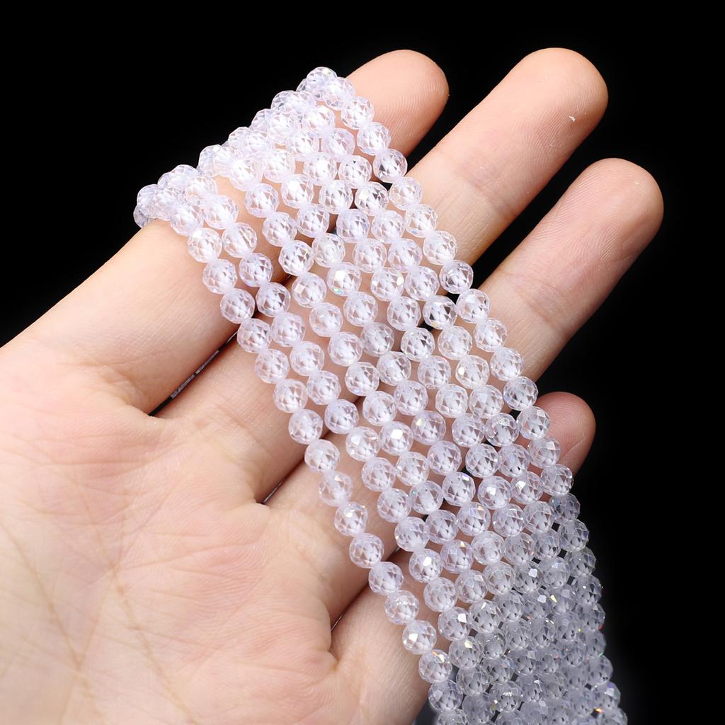 Natural Stone Faceted Beads Zircon Small Beads 4 MM Charms For Jewelry Making DIY Necklace Bracelet Earrings Accessory