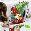 Christmas Tree DIY 2D/Flat Wooden Desktop Diamond Art Kits Diamond Art Tabletop Painting Kit for Adults Home Office Table Decor