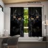 2 Pieces Rustic Animal Cat Curtains: Decorate Your Windows with Digital Printed Polyester Curtains - Suitable for Living Room