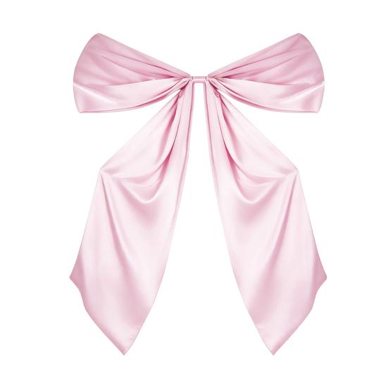 Bow Tie Smooth Satin Oversized Bow Decor Holiday Party Decoration Living Room Bedroom Garden