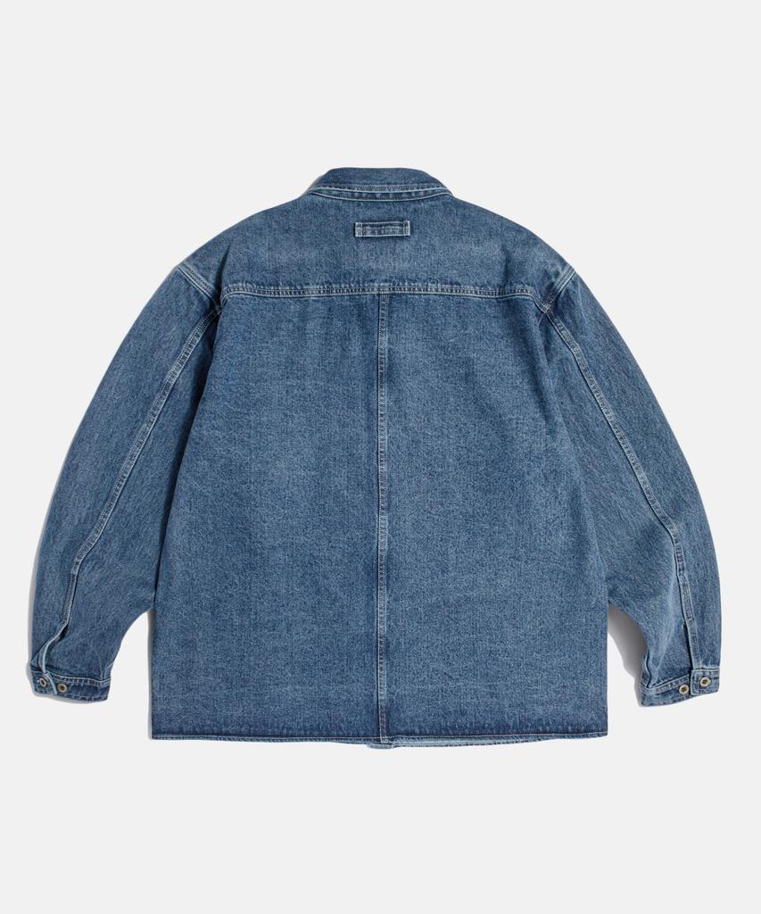 ESPIONAGE Denim Coverall Shirt Jacket Washed Indigo