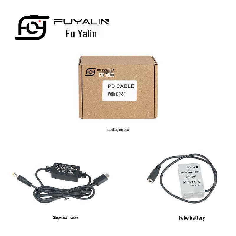EP5F PD/Type-C Adapter Compatible with Nikon 1 J5 EN-EL24 Dummy Battery
