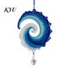 Decorative Sunroom Hanging Art Ocean Wave Crochet Wind Spinner DIY Kit, Coastal Spiral Set Craft Handmade Ornament for Beach House Home Decor