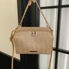 Fashionable Stylish Woven Straw Women's Bag 2026 New Trendy Chain Handbag Simple Shoulder and Crossbody Small Bag