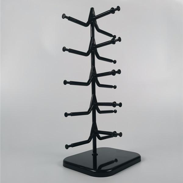 Rotating Eyeglasses Display Rack for 5 Pairs - Removable Storage Stand