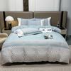G5Z Embossed Jacquard Luxury Washed Cotton Bedding Set - Duvet, Bed Sheet, Fitted Cover (4 Pieces)