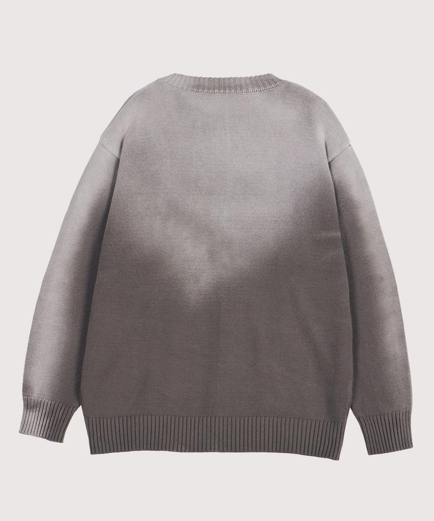 AT THE MOMENT Vintage Brushed Cotton Knit_Gray
