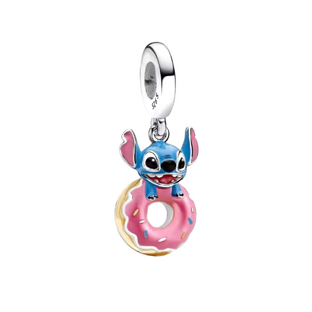 Nuovo Pendente Elefante in Argento 925 Accessori Gioielli Fai da Te Adatto per Bracciale Europeo Palloncino Cane Rana Orso Macchina Cane Topo
