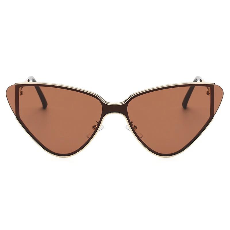 Cat Eye Sunglasses Luxury Brand Design Women Metal Triangle Sun Glasses Retro Lady Shades Eyewear Oculos
