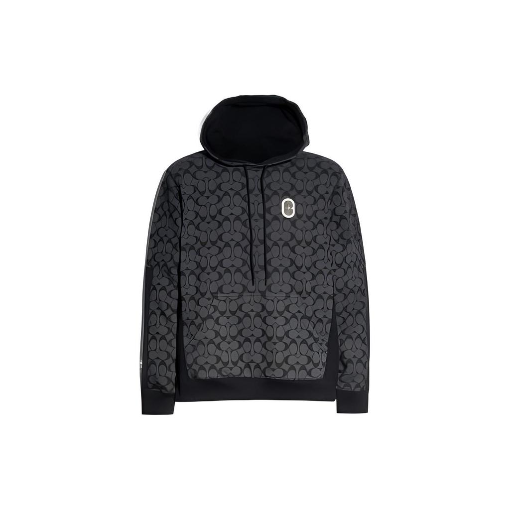 Coach Sweatshirts Men's Black Hooded Moderate Regular 89747-OY2