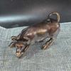 Wholesale pure copper cow zodiac figurine, auspicious cow craft ornament, shop opening gift, desktop decoration