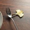 Stainless Steel Chopstick Holder Ginkgos Leaf Shaped Spoon Rest For Dining Table Cutlery Support Tableware Stand