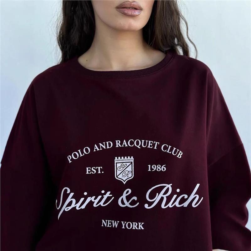 Crowd 100% Bomull Trendig Kortärmad Retro Bokstavstryckt T-shirt - Sommar 2025 Kollektion