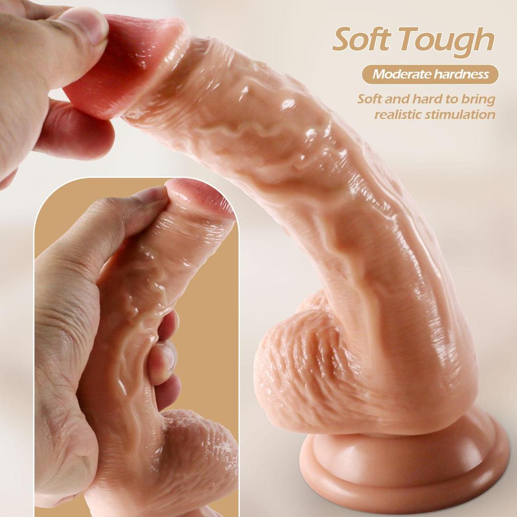 Realistic Dildo,Sex Toys for Women, Realistic Dildo, for Hands-Free Play, Body Safe Material