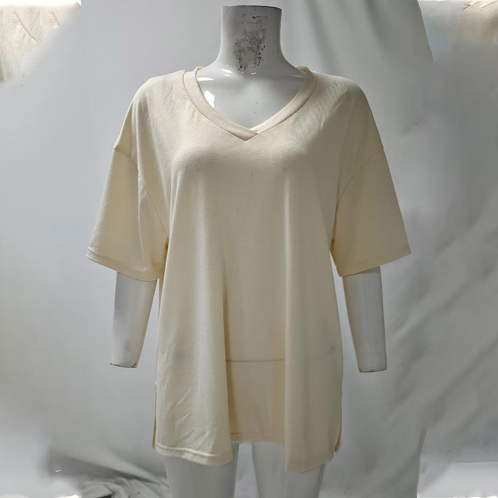 Large Oversized Women's Gym T Shirts Plus Size Tops V Neck Short Sleeve Workout Shirts Casual Loose Fit T Shirts