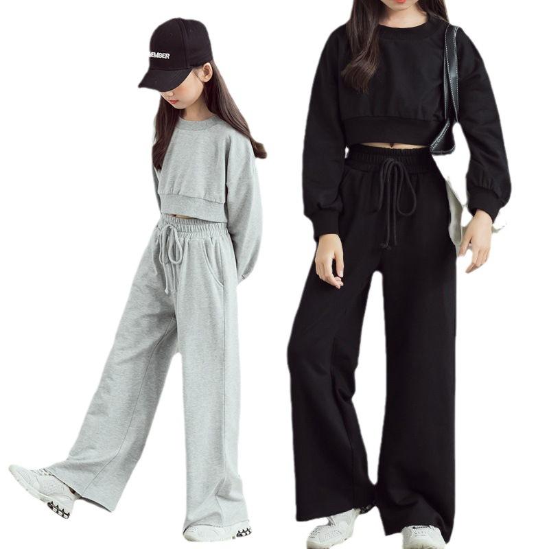 Bahar Moda Çocuk 2 Adet Kız Giyim Setleri Hoodie + Pantolon Çocuk Giysileri Kız Kıyafet Takım Elbise