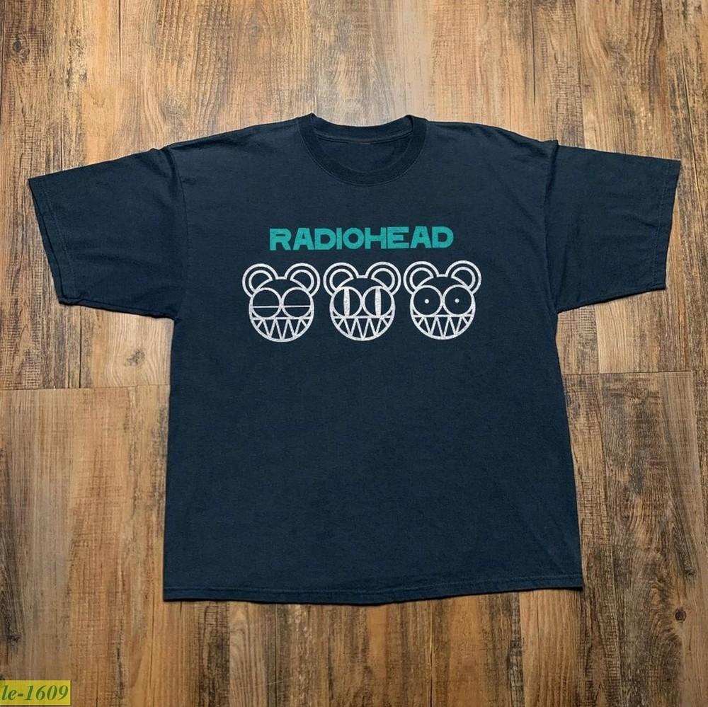 Radiohead English Rock Band Logo Black Unisex Tshirt Size S5XL Unisex T-Shirt L