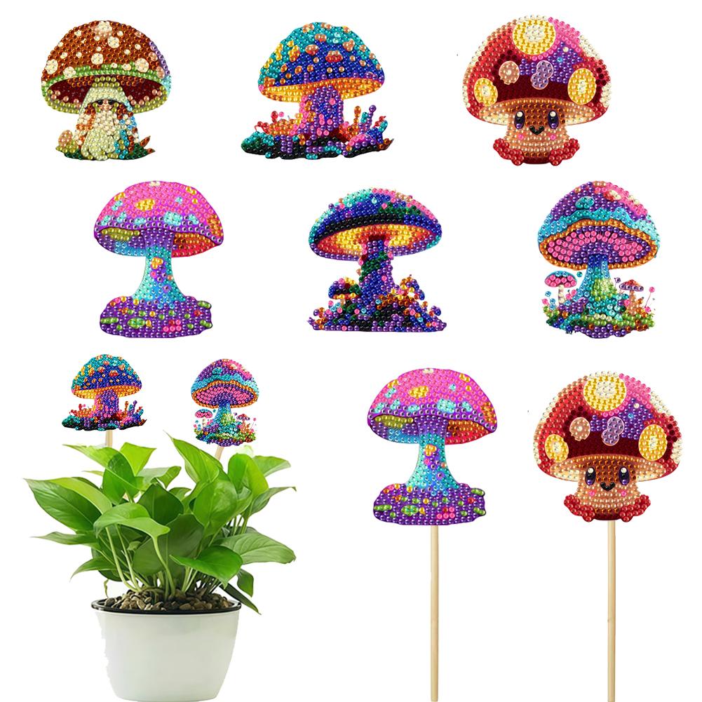 

6Pcs Animal Stakes Diamond Painting Kits DIY Diamond Art Garden Decor Kits for Flower Plant Pot