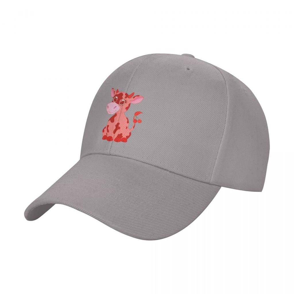 Cherry Cow Baseball Cap Cute Designer Hat Visor Fishing Cap Womens Beach Outlet 2025 Mens