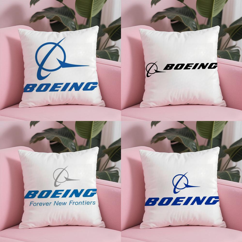 Luxuriöser B-Boeing Kissenbezug Plüschstoff Weich Doppelseitig bedruckt Sofa Warm Winter Zuhause Kindergeschenk Kissenbezug