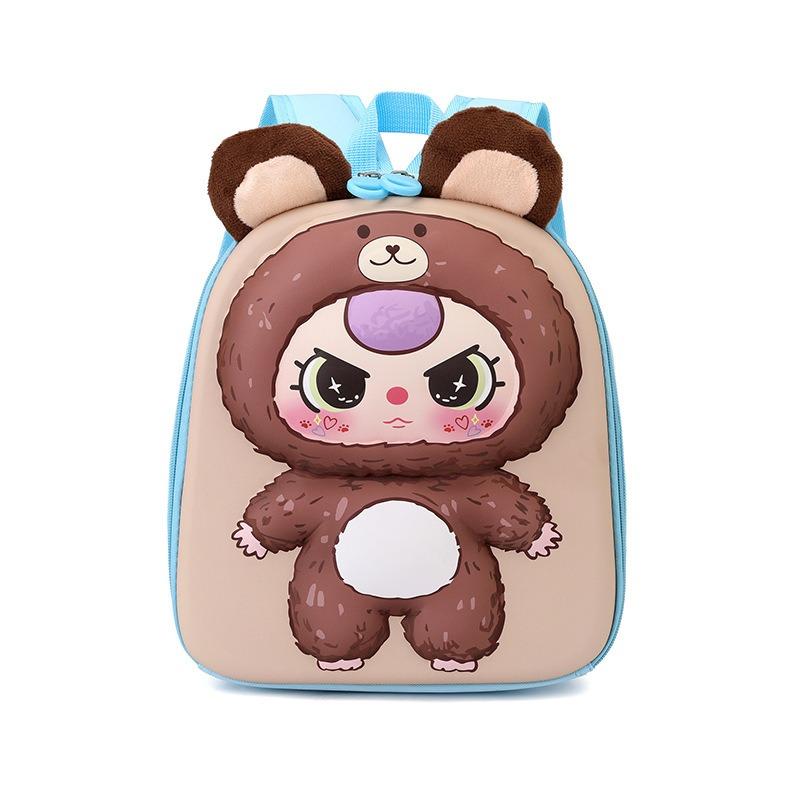 2025 Spring New Cute Cartoon Children Schoolbags Adorable Big Ears Plush Doll Kid's Backpack Ultra Light Kindergarten 3-6 Years Old Baby Girl Book Bag
