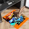Hot Wheels logo Printed Absorbent Washable Carpet, Non-Slip Bathroom Mats, Kitchen Rugs, Yoga Mat,Living Room Entrance, Camping Picnic Rugs