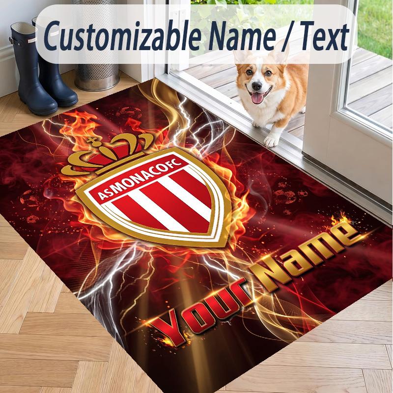 Custom Text Printed Rug Monaco FC Non Slip Floor Carpet For Home Room Decor