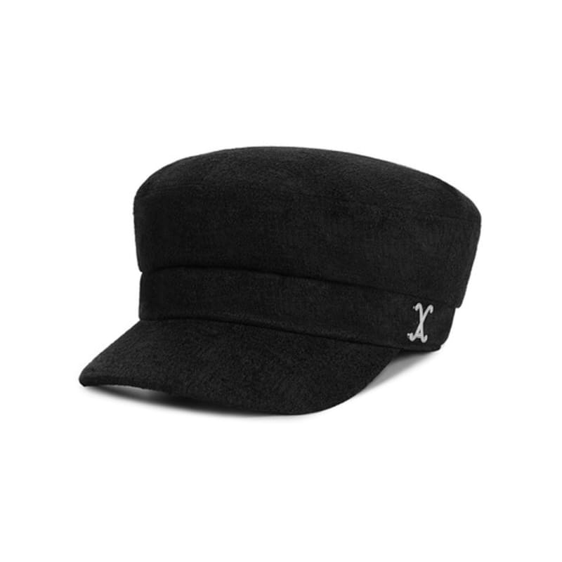 VARZAR VA Curved Studded Sailor Cap Black