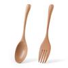 5/10pcs Wooden Spoon Soup and Fork Eco Friendly Products Tableware Natural Tableware for eating Serving Spoon