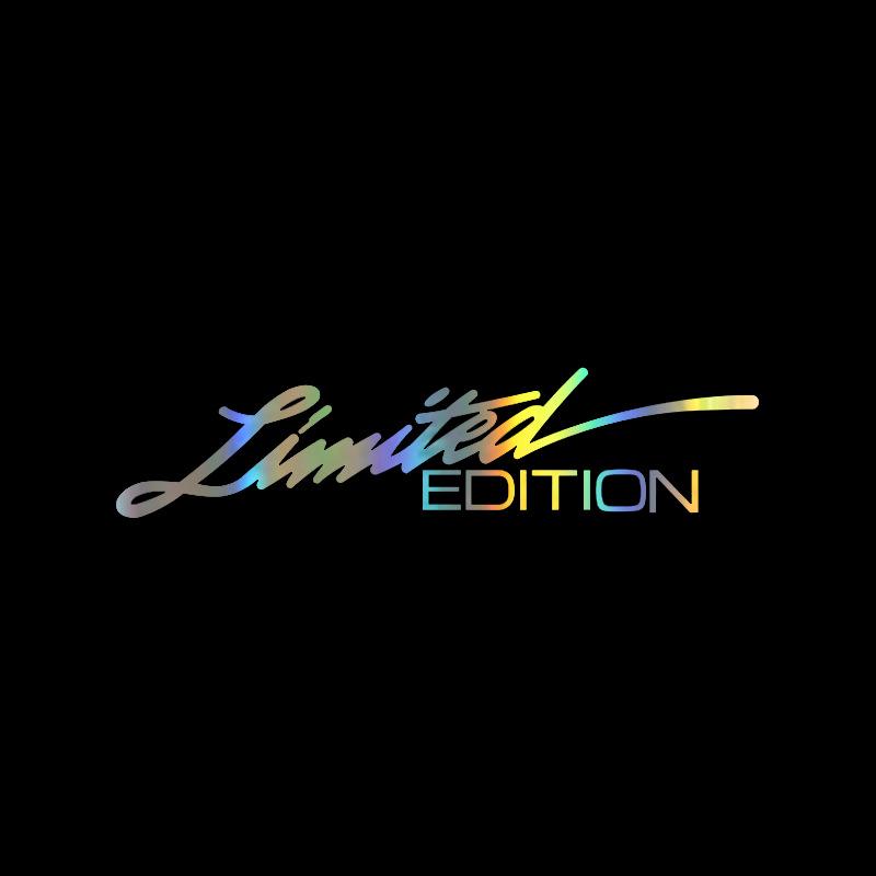 Car Stickers LIMITED EDITION Car Styling Vinyl Decals Auto Body Glass Decoration Waterproof Reflective Laser Stickers 16CM*3.8CM