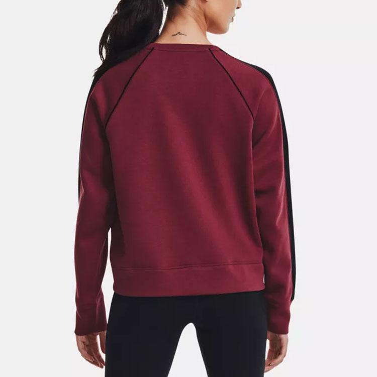 Under Armour UA Chinese New Year Sweatshirts Women's Dark Crimson Crew Neck Moderate Regular 1366117-626