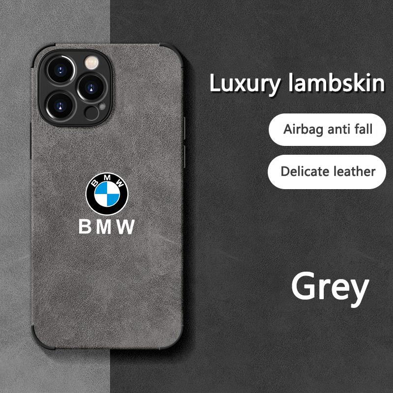 AAAQS1 BMW Styling Sudue Phone Case Stickers for iPhone 16 Pro 11 12 Mini 13 14 Pro 15 Pro Max 7 8 Plus XR XS MAX Black Soft Edge Cover
