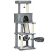 Cat Scratching Post With Sisal Posts Cat House Bed And Hammocks 48x48x140cm Gray