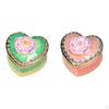 Heart Shape Jewelry Box Organizer Tabletop Decorative Alloy Trinket Holder Case