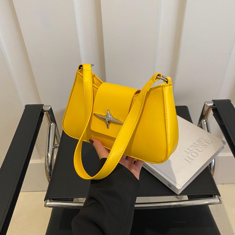 Fashionable Pu Leather Underarm Bag For Women Stylish Mid-size Shoulder Bag