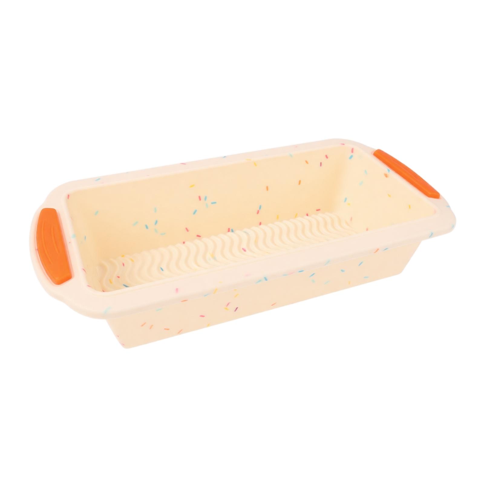 Speckled Silicone Bread Loaf Pan with Handles , Nonstick Rectangle Baking for Bread and Pound One Size