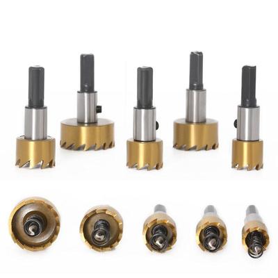 5 pz HSS Punta da trapano Acciaio ad alta velocità Punta in metallo duro Foro per sega Dente Taglierina Foratura di metalli Lavorazione del legno Taglio di corone di carpenteria