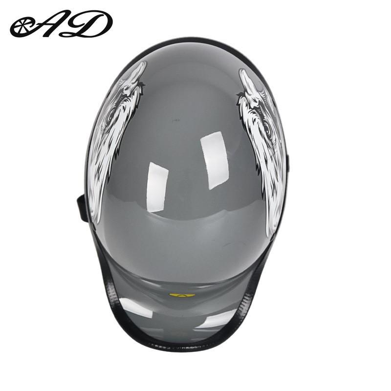 3C Certified Retro-Style Half Motorcycle Helmet Men Women ABS Shell Universal Fit Summer-Friendly Open Face Design