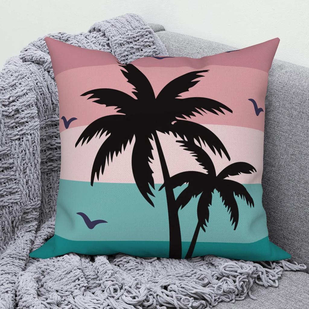 Modern Sofa Square Pillowcase Home Decor Hawaiian Scenery Throw   Cushion Cover
