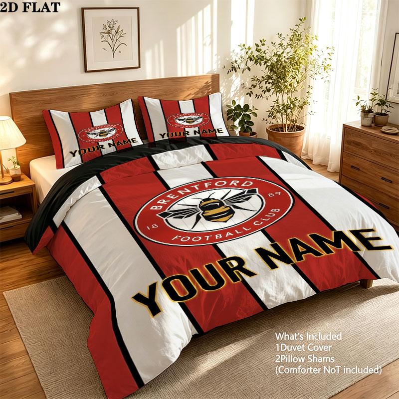 Custom Brentford Bedding Quilt Set Quilt Cover Pillowcase Home Decoration Birthday Gift (1 * duvet cover + 2 * pillowcase, without core)