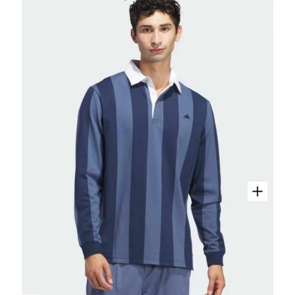 

Adidas Golf Go To Long Sleeve Rugby Polo Shirt Iu4430 painted/S